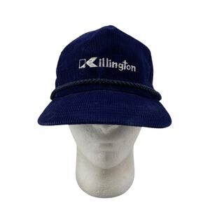 Vintage Killington Hat Mens OSFM Blue Corduroy Latch Rope Snapback
